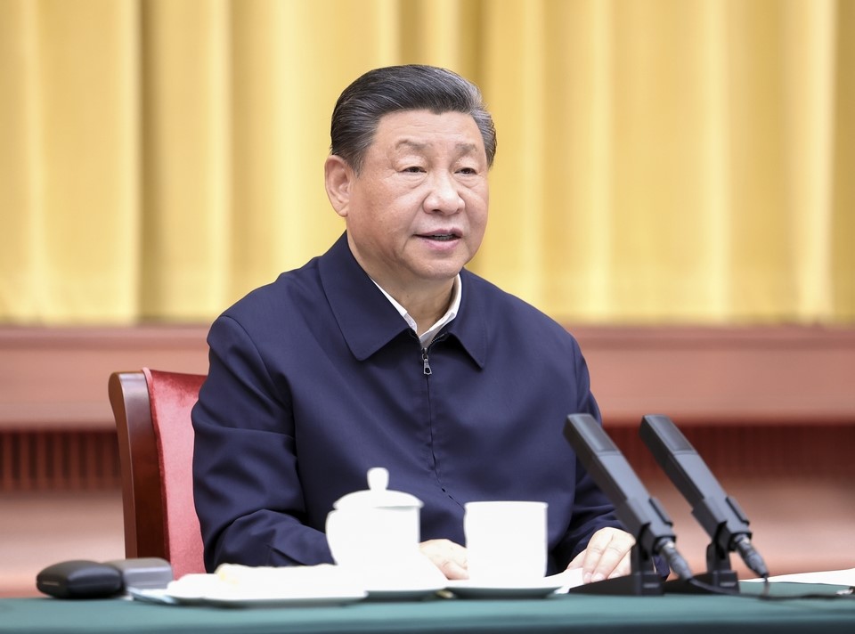 2024年3月20日下午，中共中央總書記、國(guó)家主席、中央軍委主席習(xí)近平在湖南省長(zhǎng)沙市主持召開(kāi)新時(shí)代推動(dòng)中部地區(qū)崛起座談會(huì)并發(fā)表重要講話。新華社記者 鞠鵬 攝 